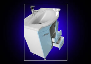 Masca Roma cu sertare bleu 600x660x360-pentru lavoar emilia 70 - pret 317 ron